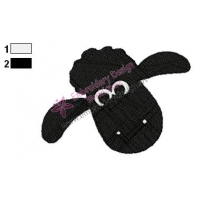Head Shaun The Sheep Embroidery Design